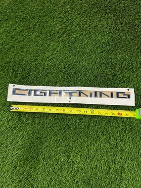 Ford Lightning Chrome Emblem with Blue Accents